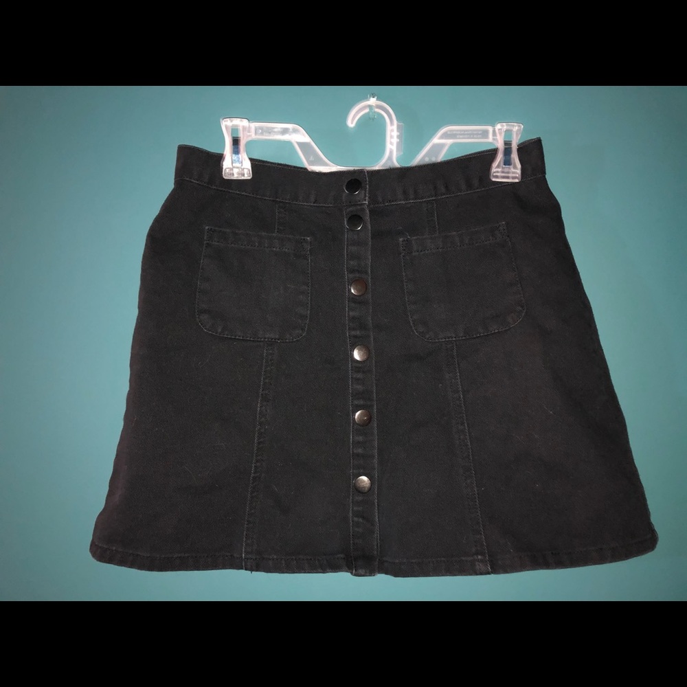 black jean mini skirt NWOT